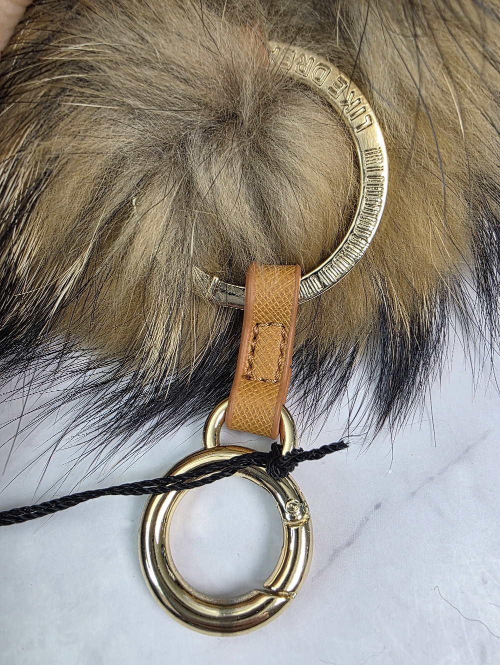 Like Dreams Limited Edition Camel Faux Fur Pom Keychain - Picture 2 of 3